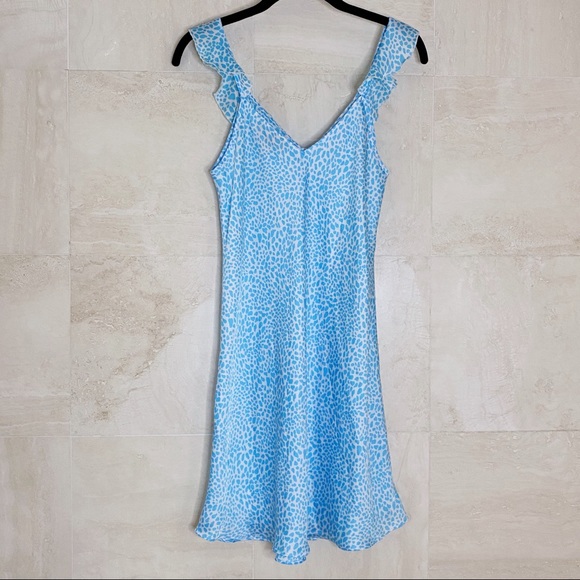 SOLD Y2k 90’s Animal Print Blue Lingerie Nightgown - Picture 5 of 7